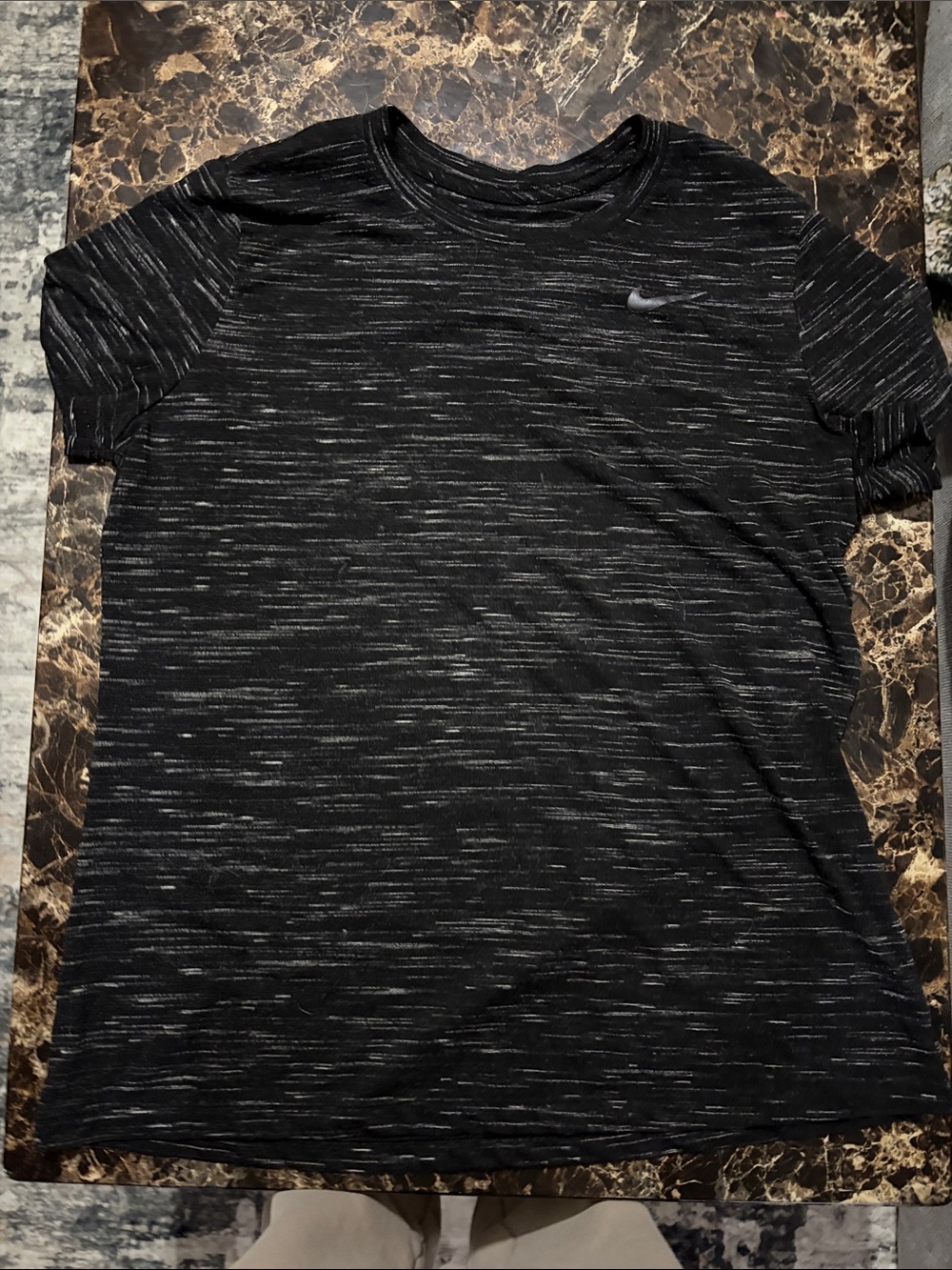 Nike Women’s Black Heathered Short Sleeve Crew Tee